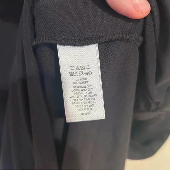 Sigrid Olsen Black Front Pockets T-Shirt Mini Short Sleeve Crewneck Dress Small - Picture 5 of 7